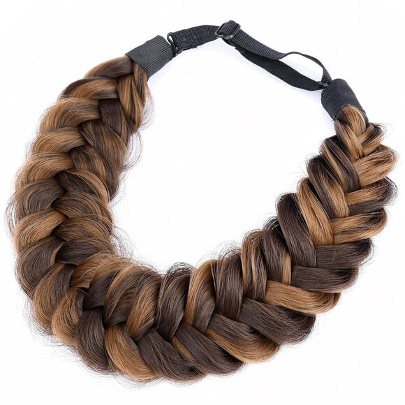 Synthetic Hair Braided Headband Women Girl Beauty Accessory Chocolate Toast main image 6